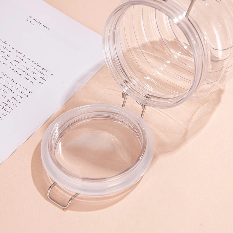 Plastic Jars With Clamp Lid